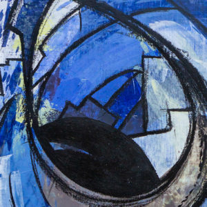 eye of the city detail 1 acryl with oil crayons